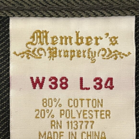 Member's Property Men's Green Jeans Size 38x34 Traditional Fit Straight Leg NWOT - Picture 8 of 12